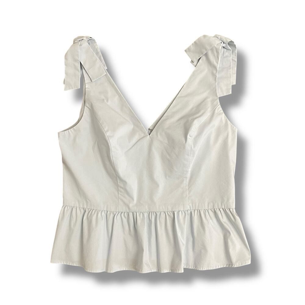 Express Light Blue Tie-Shoulder Peplum Top Women’s‎ Medium
